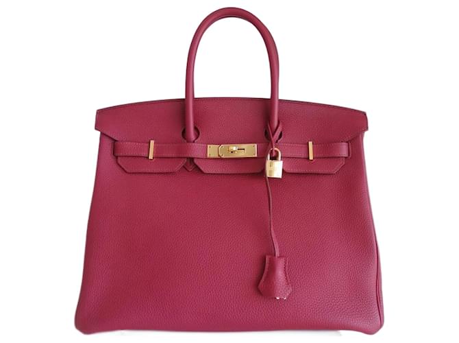 Hermès Hermes Birkin 35 ruby bag Red Leather  ref.2238283