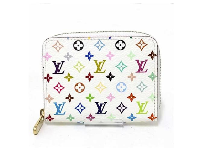 Louis Vuitton Zippy Coin Purse Case White Multiple colors Cloth  ref.2238562