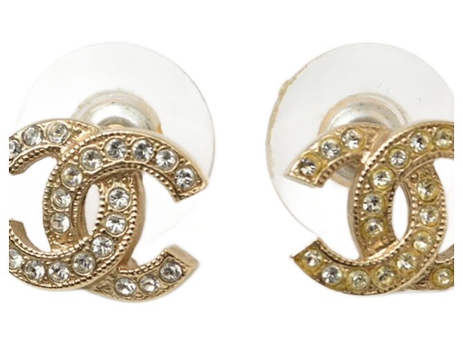Orecchini in oro con strass Mini CC di Chanel D'oro