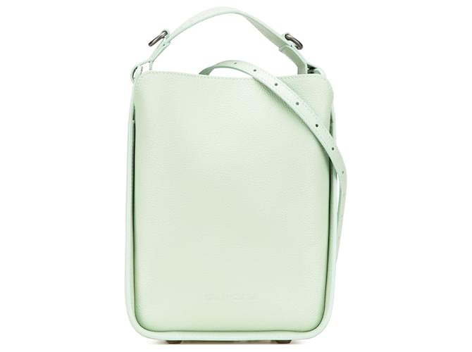 Balenciaga Green Pebbled Calfskin Tool 2.0 North South XS Tote Light green Leather Pony-style calfskin  ref.2239937