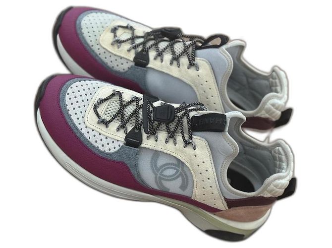 Cambon Sneakers Chanel in pelle rosa multicolore