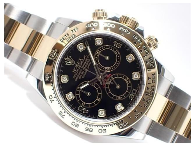 ROLEX Daytona combination black8P diamond 116503G '18 Mens Silvery Steel  ref.2240545