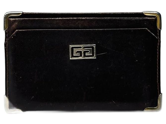 Vintage Givenchy leather Card holder brown