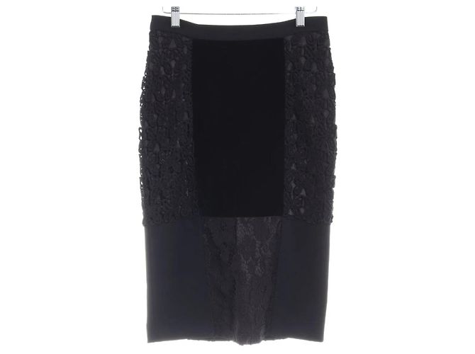 Falda de encaje negra Moschino Cheap And Chic Talla 40IT Negro