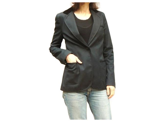 Paul & Joe Jacke Schwarz Baumwolle Größe 38