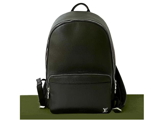 Louis Vuitton Alex Taiga Leather Backpack Black  ref.2240633
