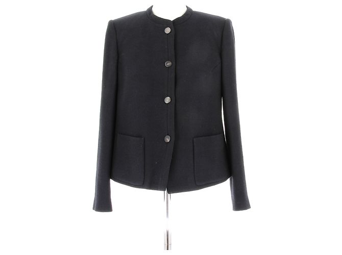 Giorgio Armani Navy Blue Wool Jacket Size 44