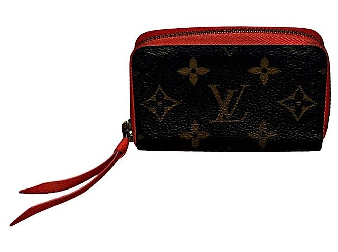 Authentic Louis Vuitton Monogram Poppy Multicartes Wallet Orange