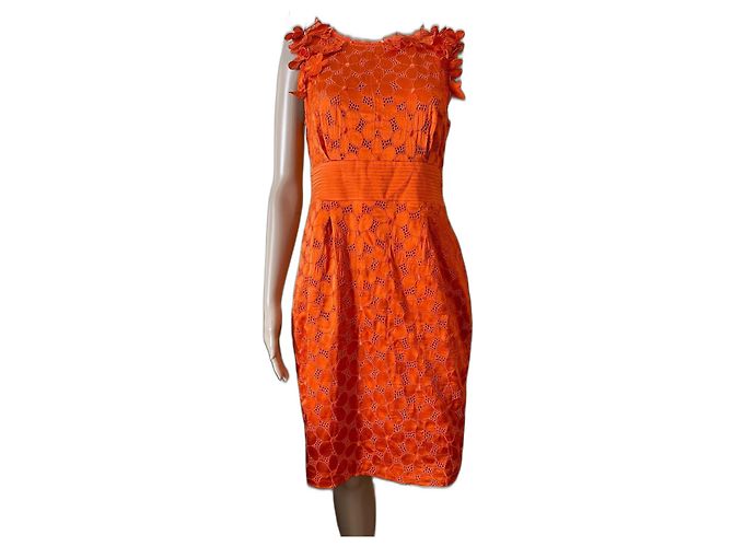 Vestido de seda naranja Roberto Cavalli