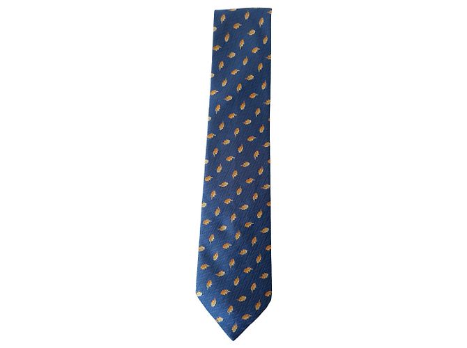 Hermès Corbata de Seda Blue