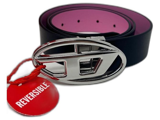 Diesel Logo Belt Leather Multi Color