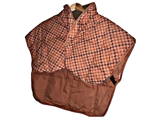 Céline Authentic Vintage Celine Macadam Poncho Beige