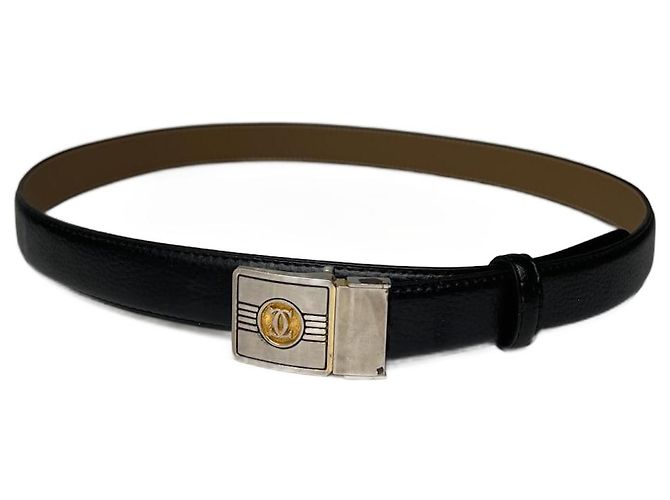 Vintage Cartier Ledergürtel schwarz