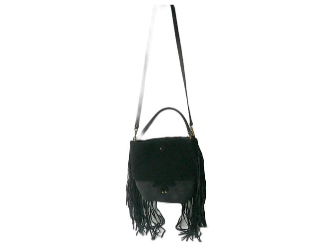 JEROME DREYFUSS Sac MARIO noir neuf avec étiquette 26 cm