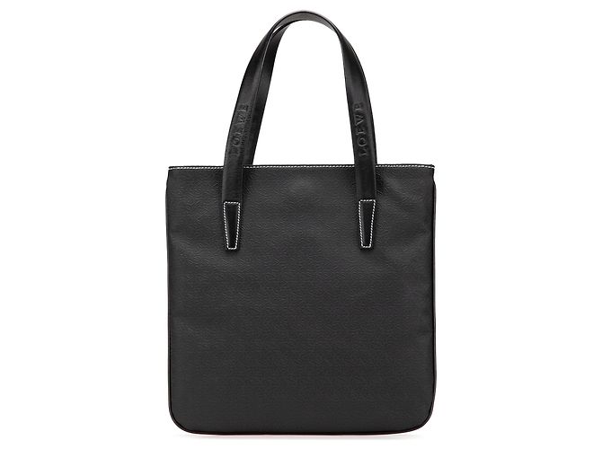 LOEWE Black Anagram Leather Tote