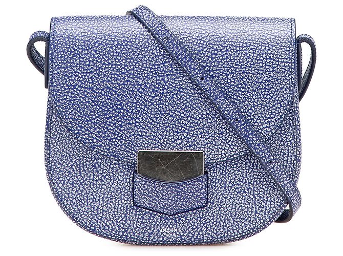 Céline Celine Blue Small Goatskin Trotteur Crossbody