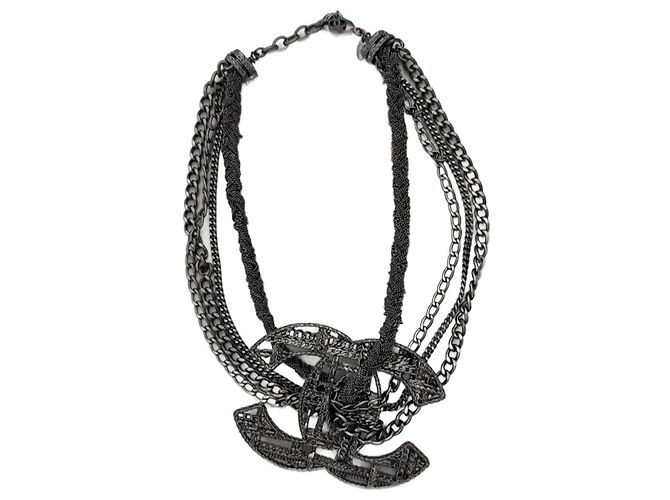 Coco Crush Chanel CC Halskette Silberfarben Metall