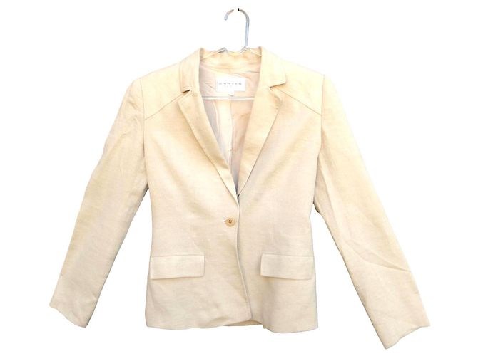 Carven Linen Jacket Eggshell