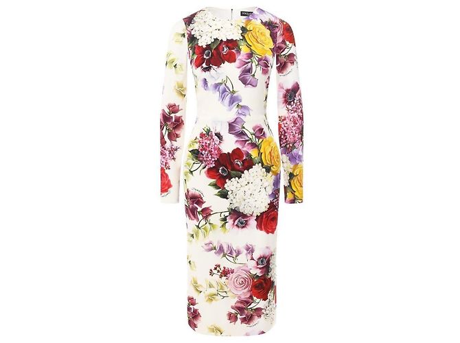 Vestido ajustado con estampado floral Dolce & Gabbana Multicolor