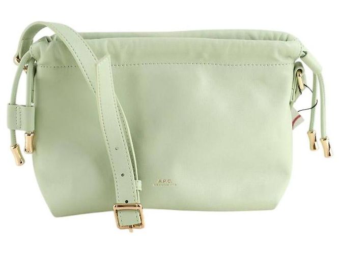 Apc Sac à bandoulière en cuir vert