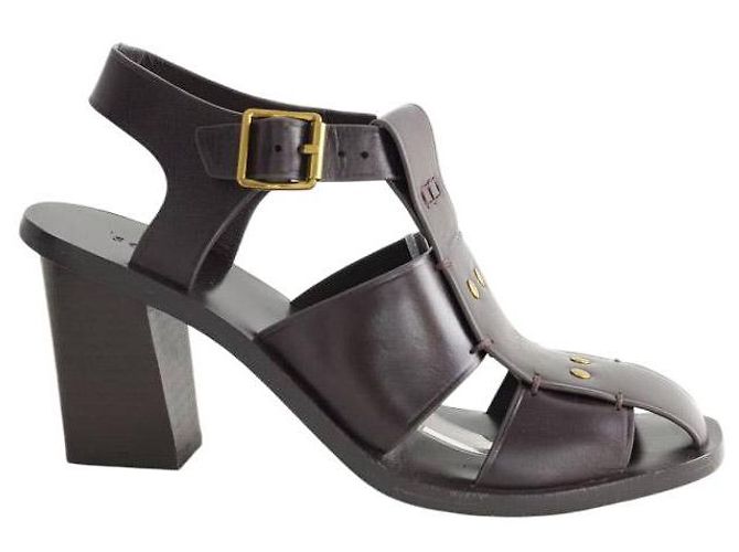 Soeur ALES brown leather heels