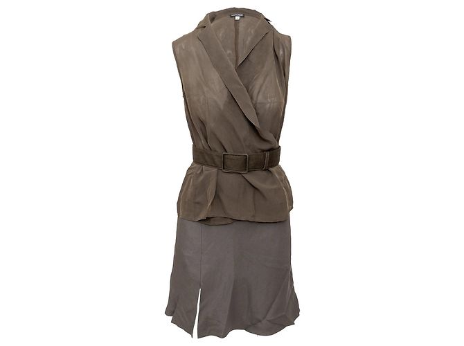 Giorgio Armani Oberteil- und Rock-Set Grau