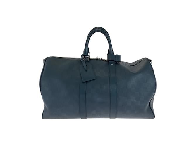 Louis Vuitton Damier Infini Keepall 45 Bandouliere Navy blue Damier ebene Leather  ref.2244900