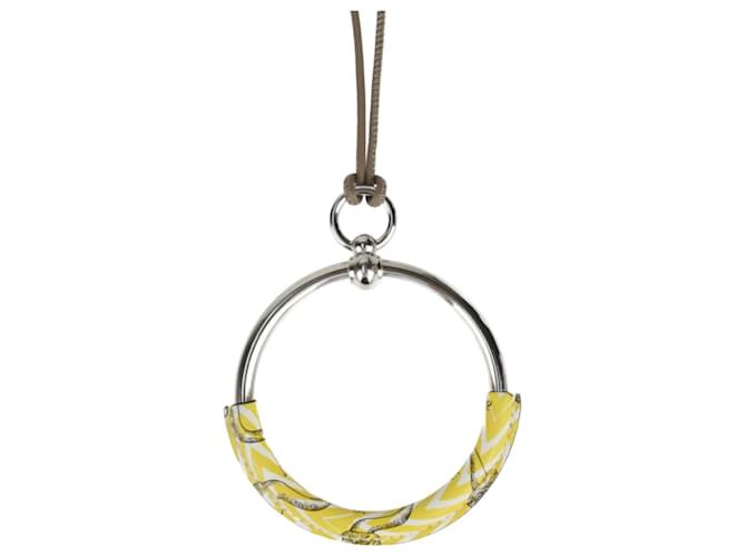 Hermès Colar Hermes Loop Della Cavalleria Prata Amarelo 
