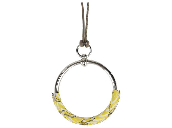 Hermès Hermes Loop Halskette Della Cavalleria Silber Gelb 