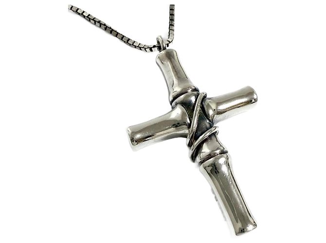 Collar Péndulo Cruz de Bambú para Hombre Gucci