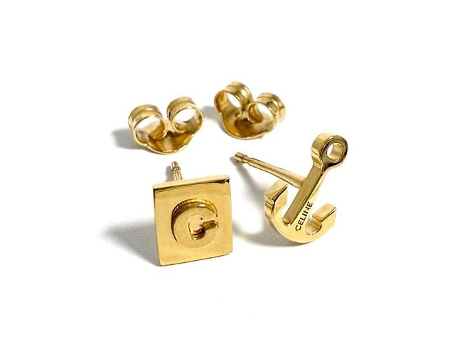 Céline Pendientes asimétricos para mujeres Celine Logo Ancla