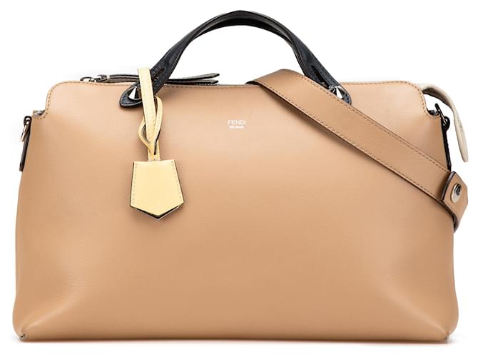 Fendi Brown Large Leather By The Way Satchel Beige Pony-style calfskin  ref.2245287