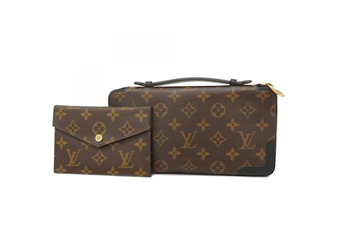 Louis Vuitton Long Wallet Monogram Daily Organizer Brown Black  ref.2245341