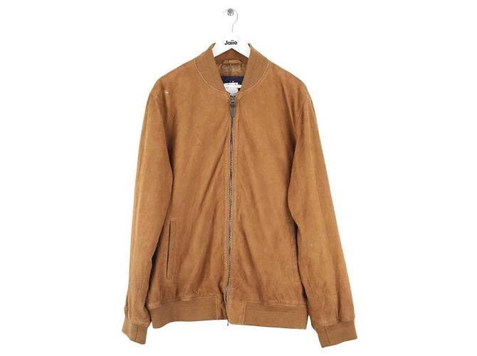 Hackett London Kamel-Lederjacke