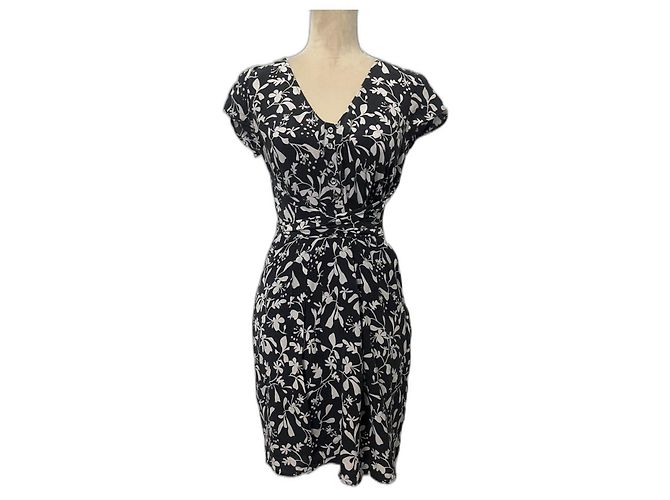 Seidenkleid mit floralem Muster Marella Max Mara Schwarz