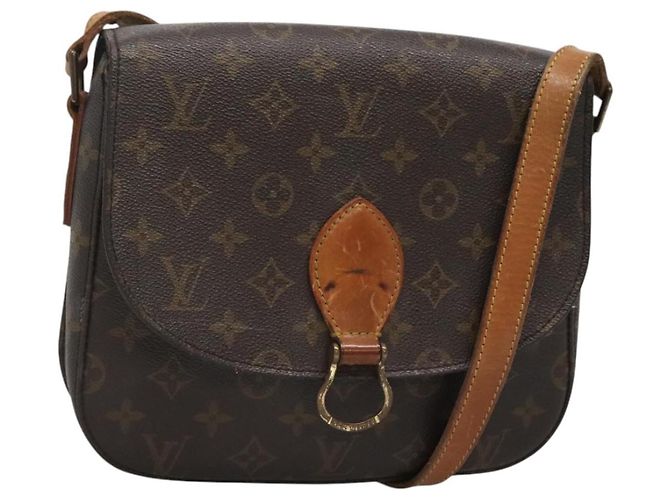 Saint-Cloud LOUIS VUITTON Monogram Saint Cloud GM Bolsa de Ombro M51242 LV Auth 124259 Monograma