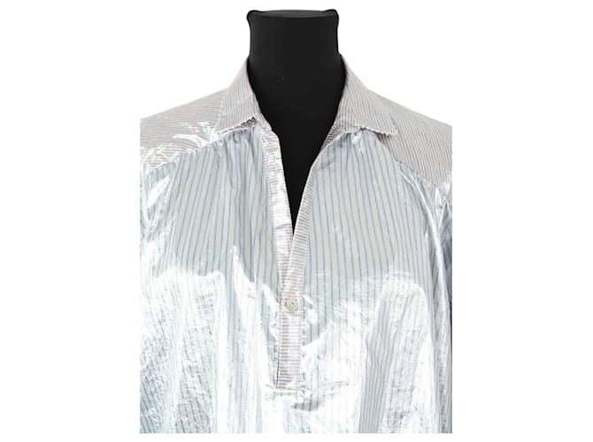 Autre Marque Gray blouse Grey Synthetic  ref.2246416