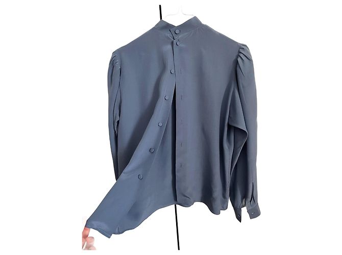 Autre Marque Blusa Cocon Paris in seta blu