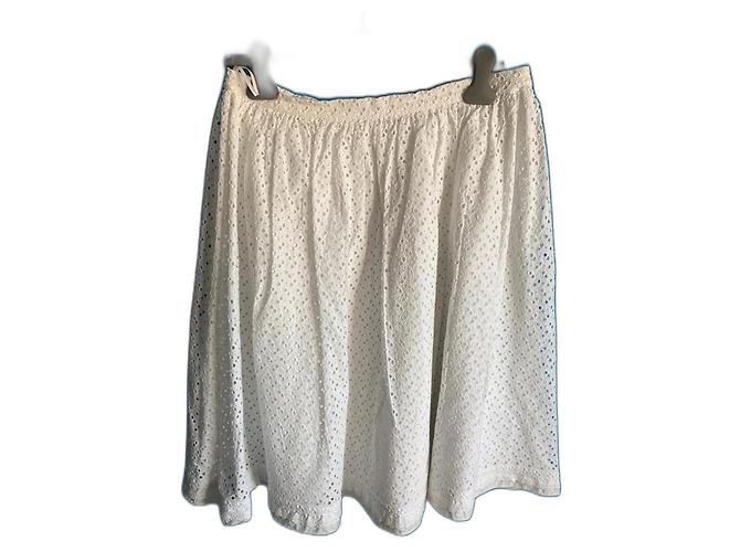 Prada pants in white sangallo, size 46.