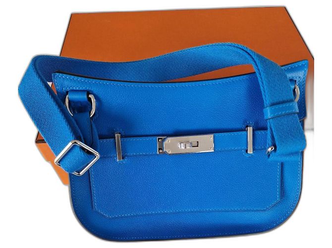 Hermès Jypsiere Mini in pelle Evercolor blu