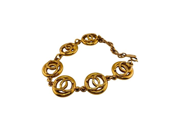 Timeless Pulseira de charme dourado Coco Mark CHANEL 1982
