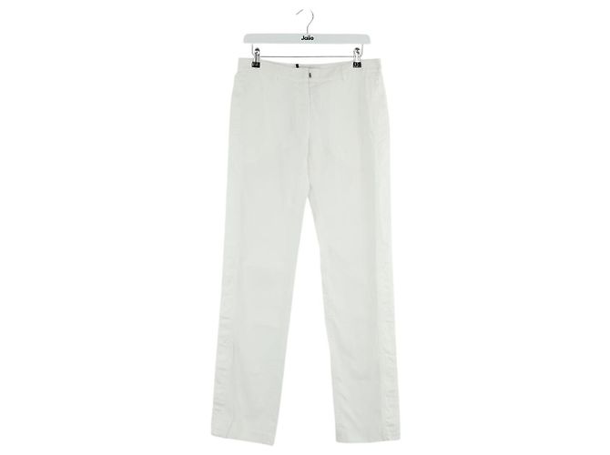 Saint Laurent White Cotton Straight Pants