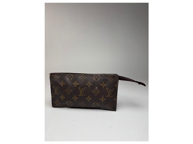 Vintage Louis Vuitton Leder Monogram Clutch braun