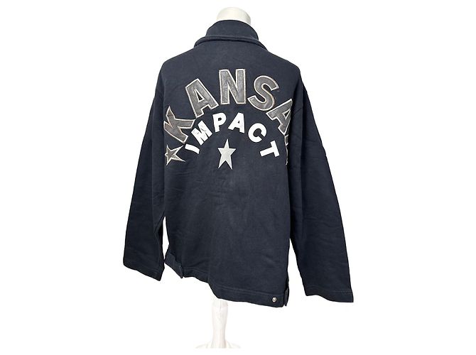Autre Marque Giacca vintage Kansai Yamamoto in cotone blu navy L