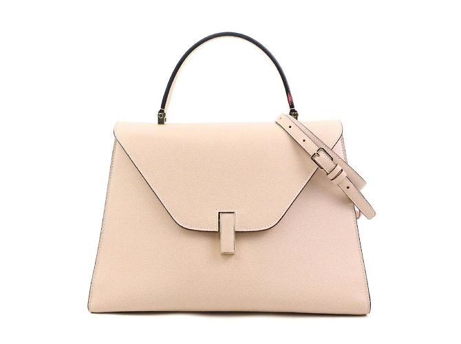 Bolso de cuero beige rosa Valextra