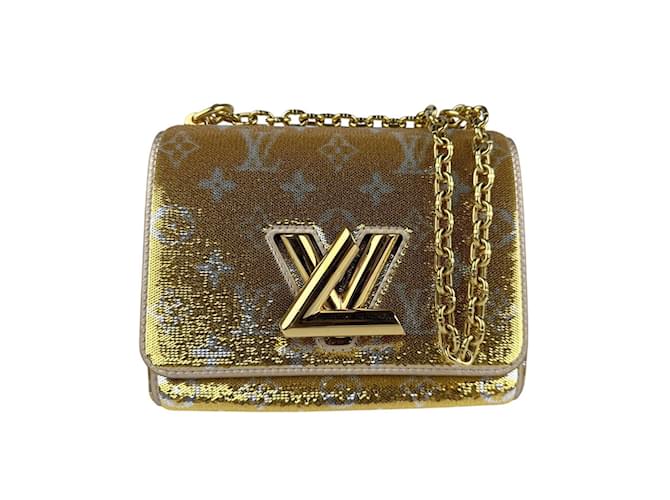 Louis Vuitton Shoulder Bag Twist PM Sequin Silvery Golden  ref.2247857