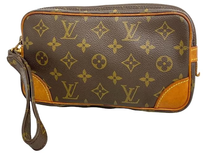 Louis Vuitton Clutch Bag Monogram Marly Dragonne PM M51827 Brown  ref.2248070