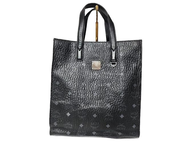 MCM Visetos Klassic Tote Bag Schwarz/Grau