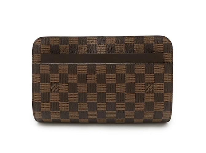 Louis Vuitton Damier Saint-Louis Clutch Bag Brown Damier ebene Plastic  ref.2248318