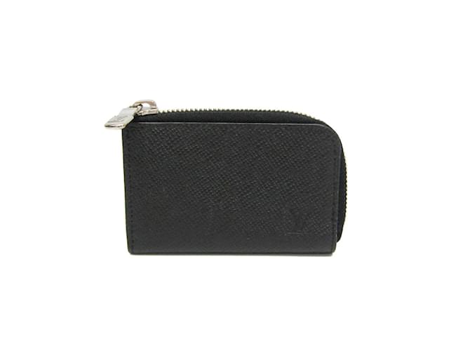 Louis Vuitton Taiga Jour Coin Purse Grey Leather  ref.2248505